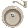 Pachet Franke D chiuveta fragranite ROG 610 + baterie Novara Plus avena