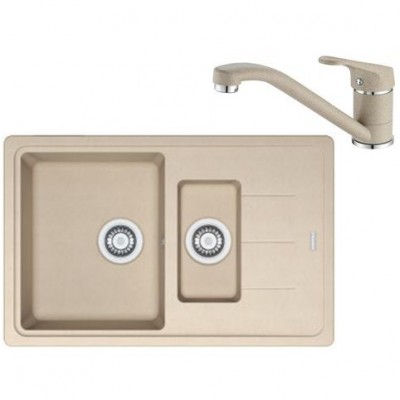 Pachet Franke D chiuveta fragranite BFG 651-78+ baterie Novara Plus  avena