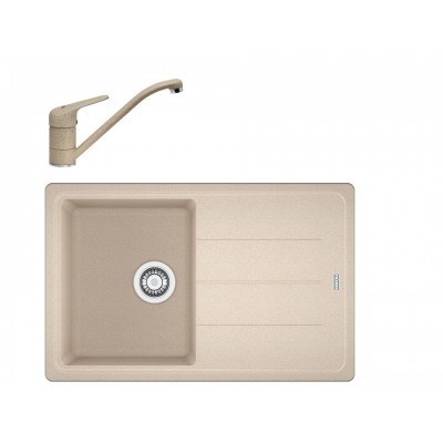 Pachet Franke D chiuveta fragranite BFG 611-78 + baterie Novara Plus avena
