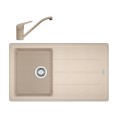 Pachet Franke D chiuveta fragranite BFG 611-86 + baterie Novara Plus avena
