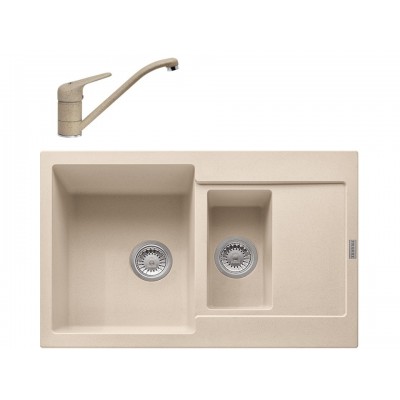 Pachet Franke D chiuveta fragranite MRG 651 + baterie Novara Plus avena