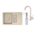 Pachet Franke D chiuveta fragranite BFG 651-78+ baterie Pola + dozator sapun avena