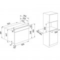 Cuptor microunde Franke KS FSM 45 MW XS Inox satinat -cristal negru
